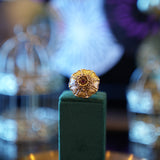 Rajwari ring with white and rubi stone