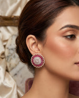 Pink crystal studs