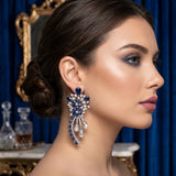 rhodium-plated, Zircon earrings