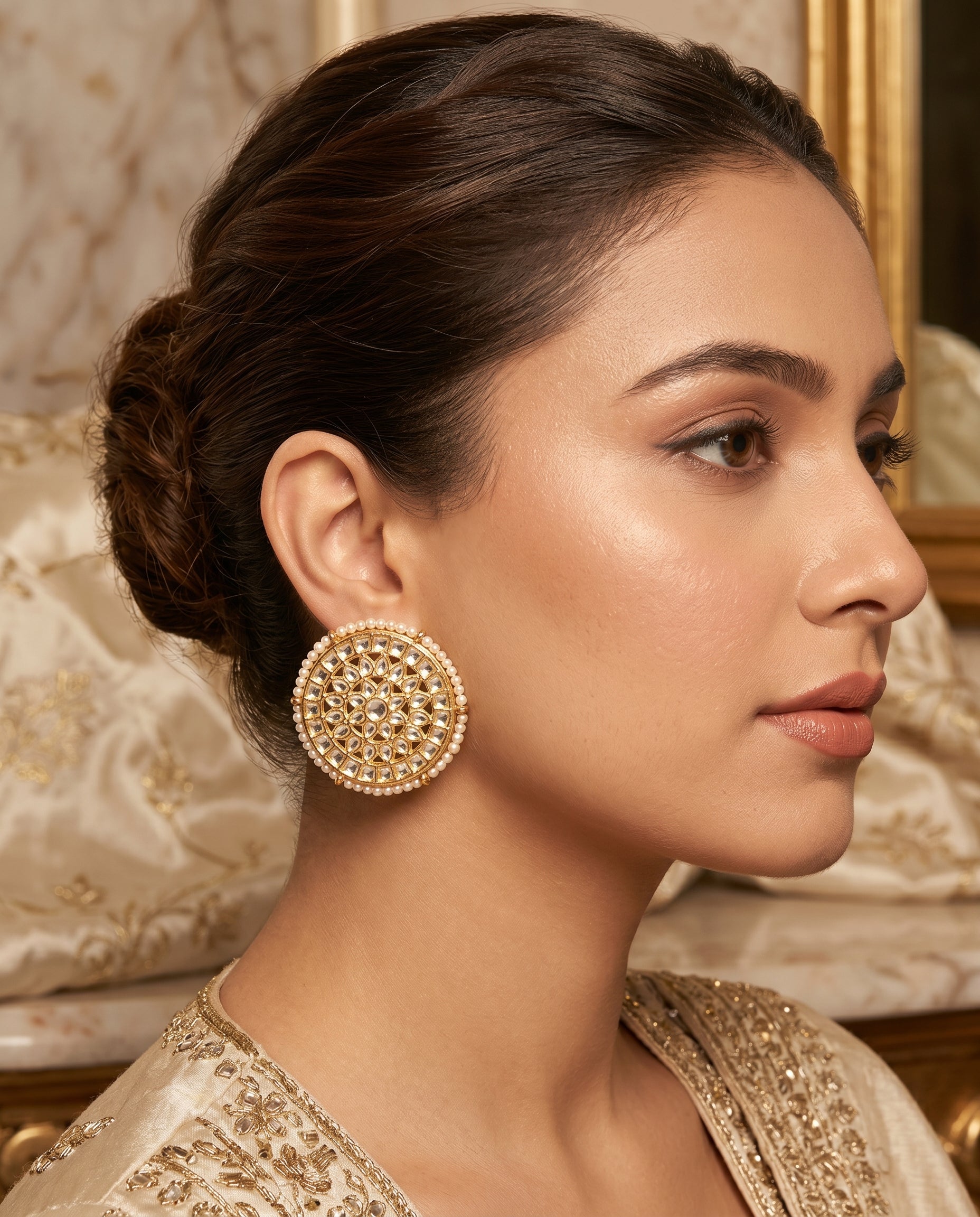 Kundan Studs Back Meena Kari LB-454
