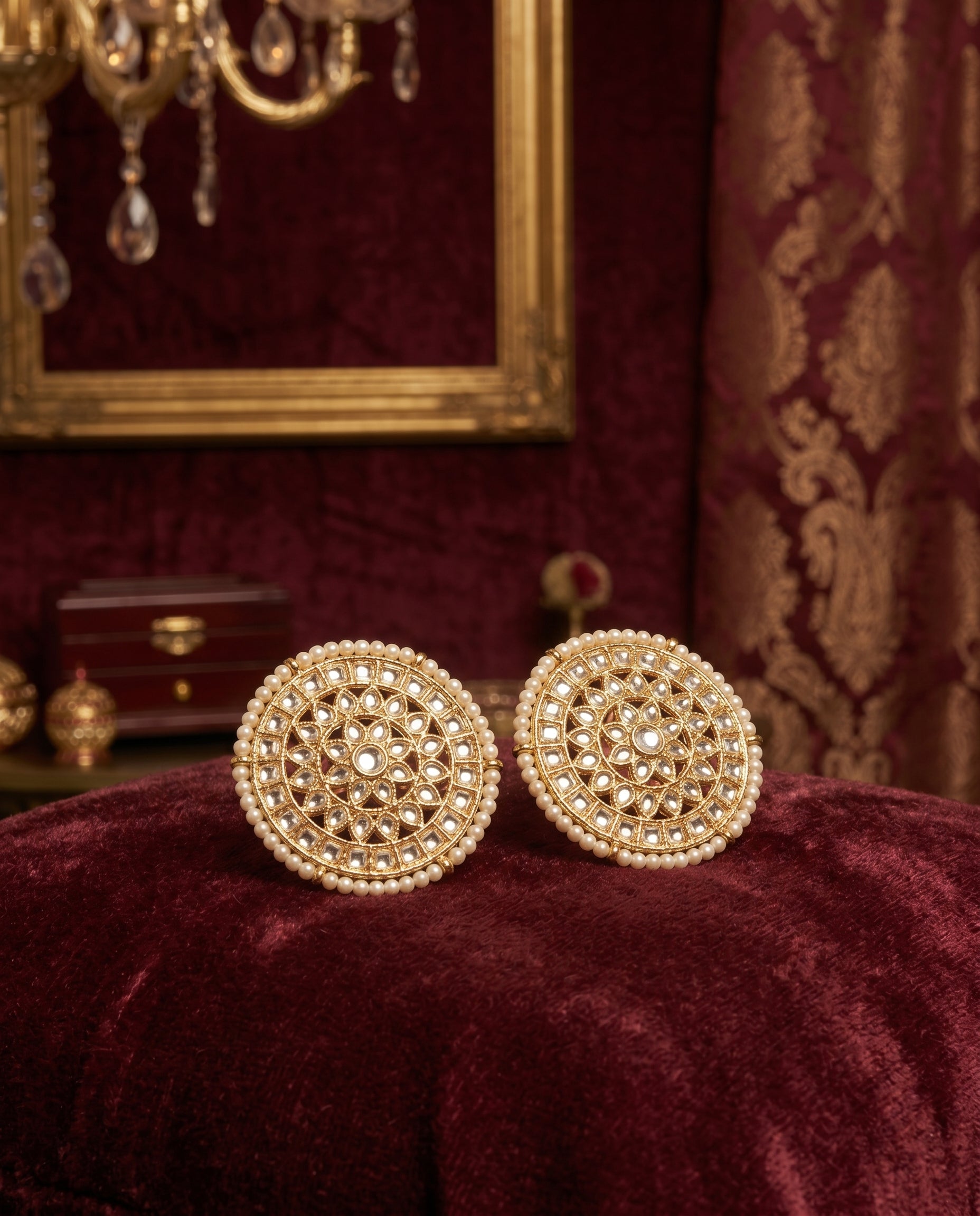 Kundan Studs Back Meena Kari LB-454