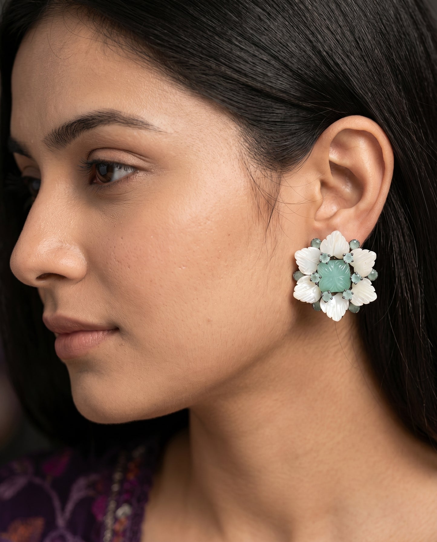 Premium Floral Stud Earrings