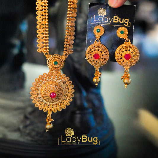 Gold Plated Long Mala Set