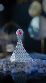 Adjustable Rhodium-plated Zircon Angla Brecelet (LB-888)