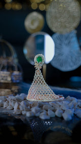 Adjustable Rhodium-plated Zircon Angla Brecelet (LB-888)