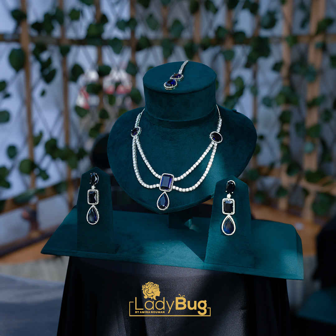 Diamond Cut AD Zircon Bridal Set