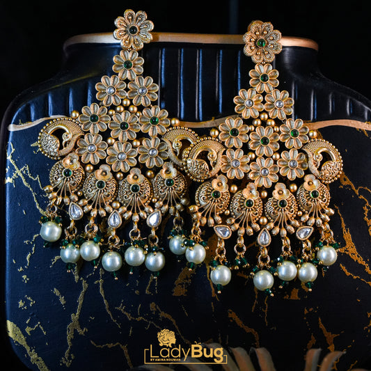 Floral cascade Jhumka (LB-394, LB-393)