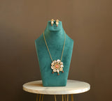 Mother Pearl Mala with Gold