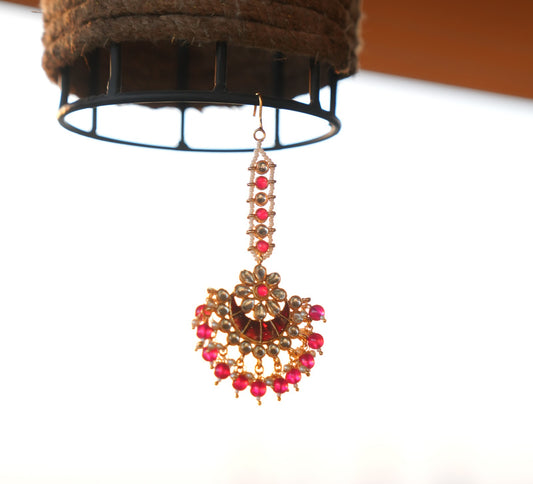 Kundan Teeka with White Stones
