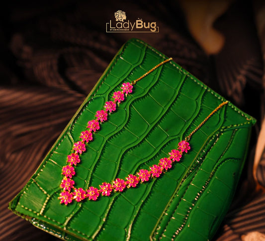 Flower Necklace With Gold Plated