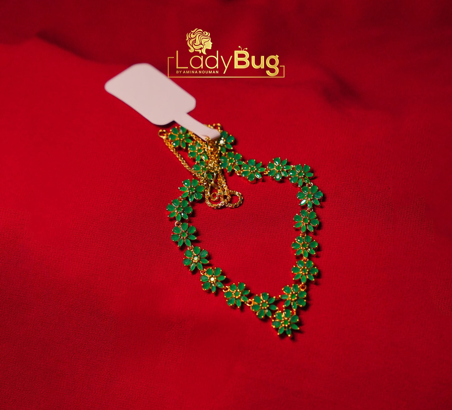 Flower Necklace With Gold Plated
