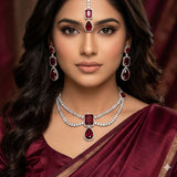 Diamond Cut AD Zircon Bridal Set