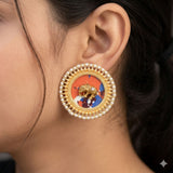 Kundan elephant studs