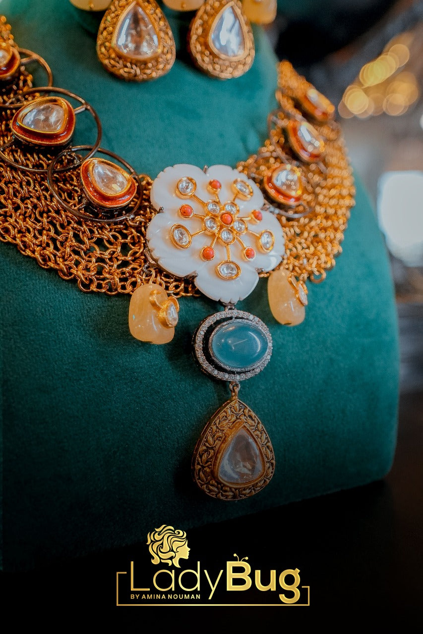 Modern Kundan Necklace Set