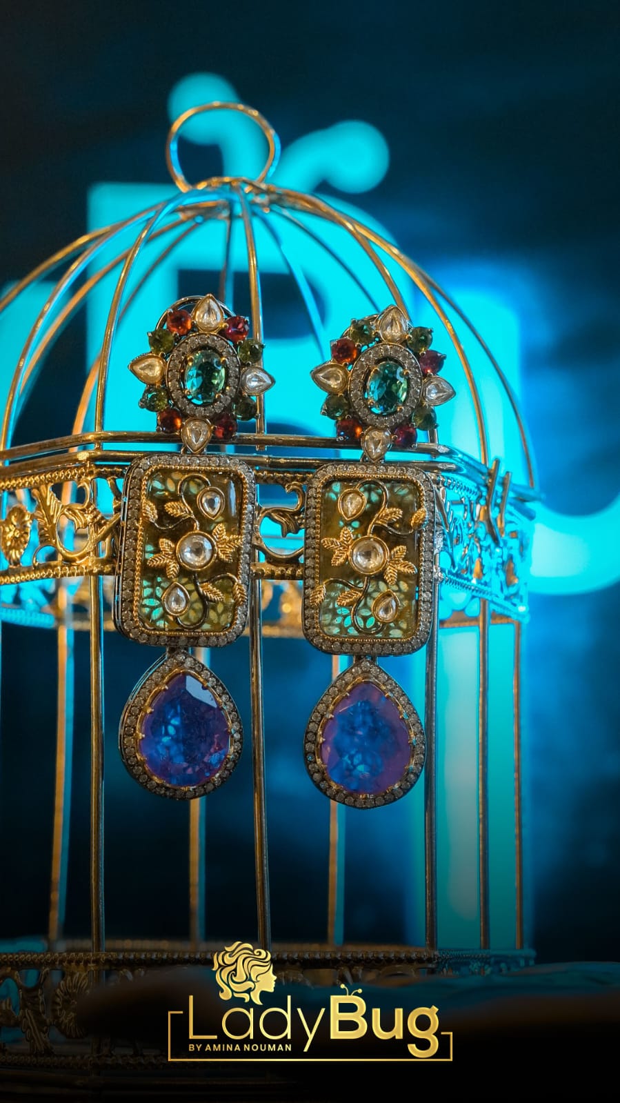 Duplet Stone Earrings