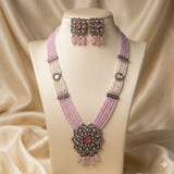 Mala Set Victorian Polish with Powder Pink Colour