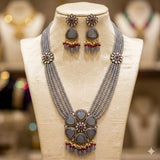 Victorian Polish Mala with Grey Stones