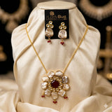 Mother Pearl Mala with Gold