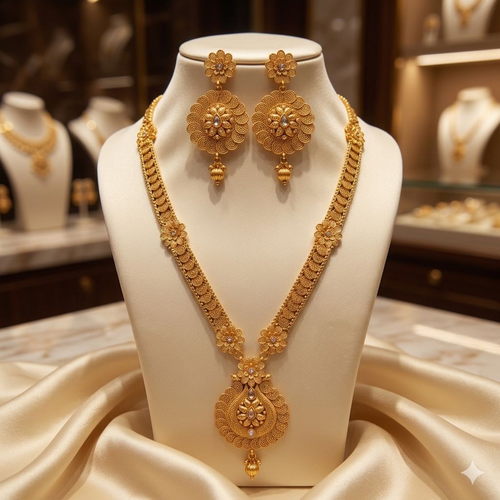 Rajwari Mala Set (LB-632) – Mala Necklace by Ladybug