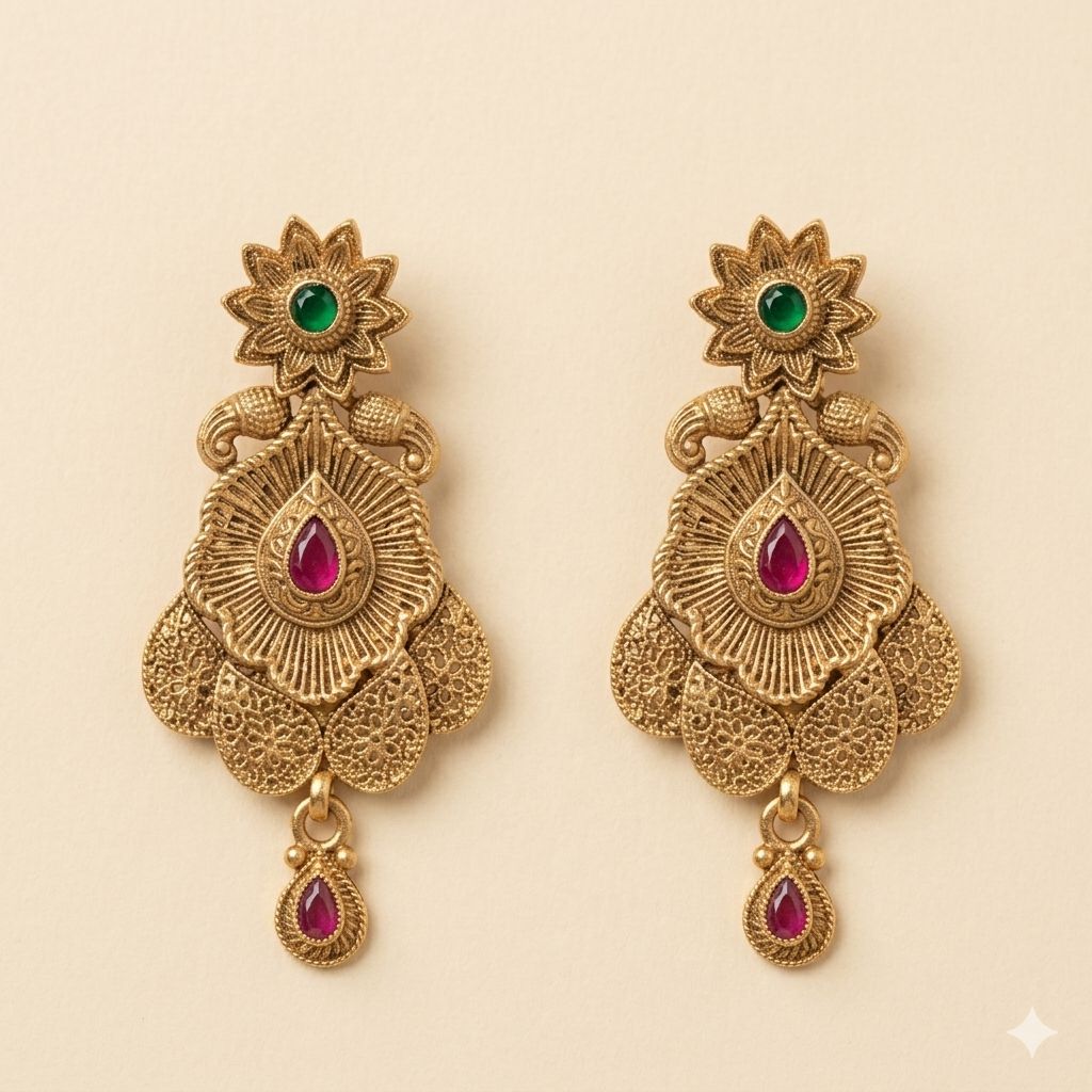 Rajwari indian Earrings – Earrings by Ladybug (Photo 3)