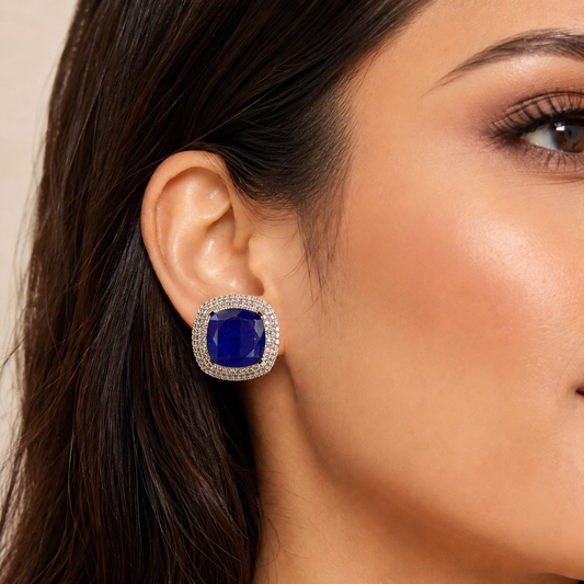 Duplet Stone Stud Earrings – Stud Earrings by Ladybug